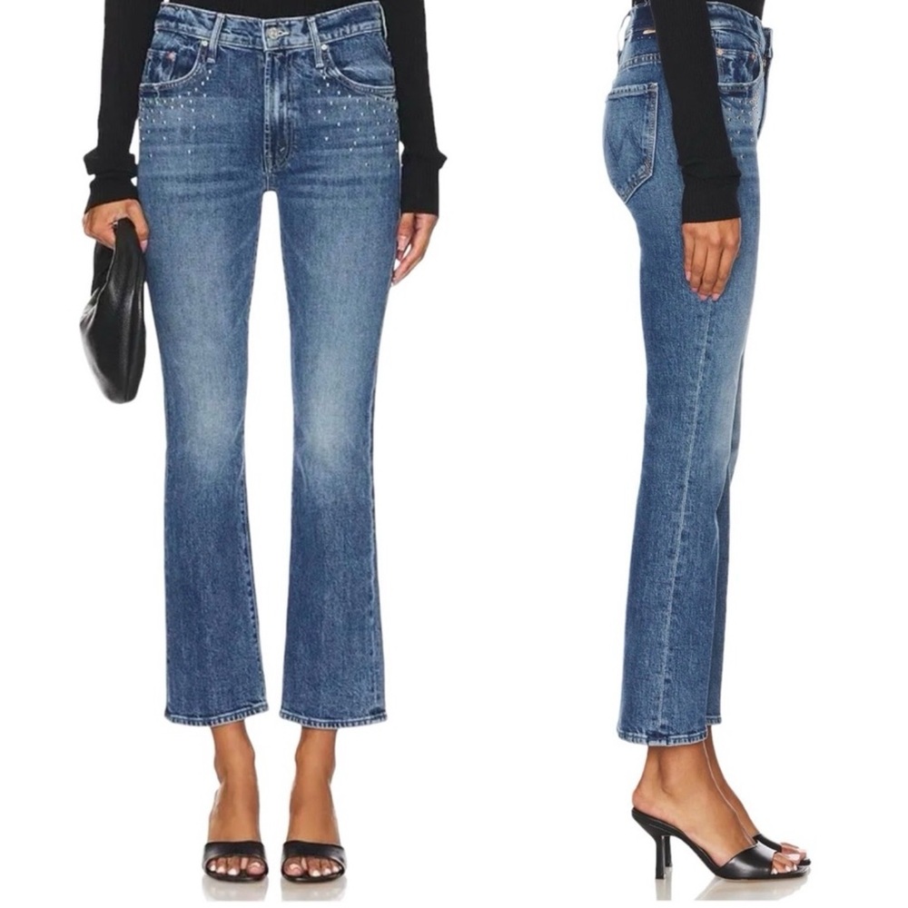NWT MOTHER SUPERIOR Jeans The Insider Flood in Metal Magic Blue Size 27